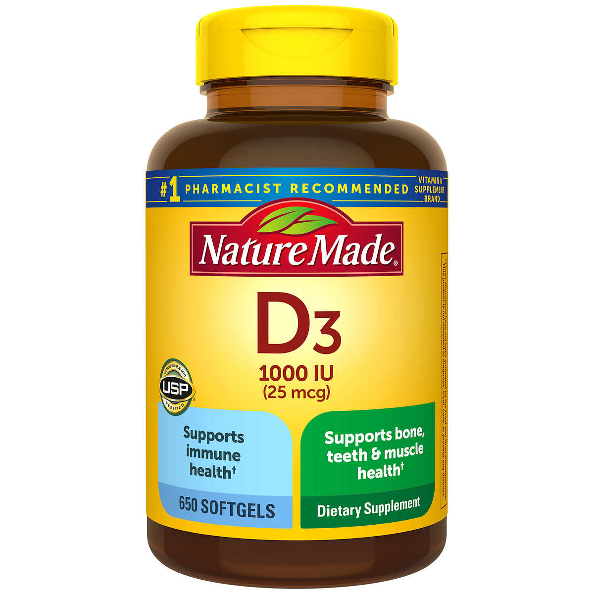 per ongeluk Leugen doorgaan met Nature Made Vitamin D3 25 mcg., 650 Softgels | Costco