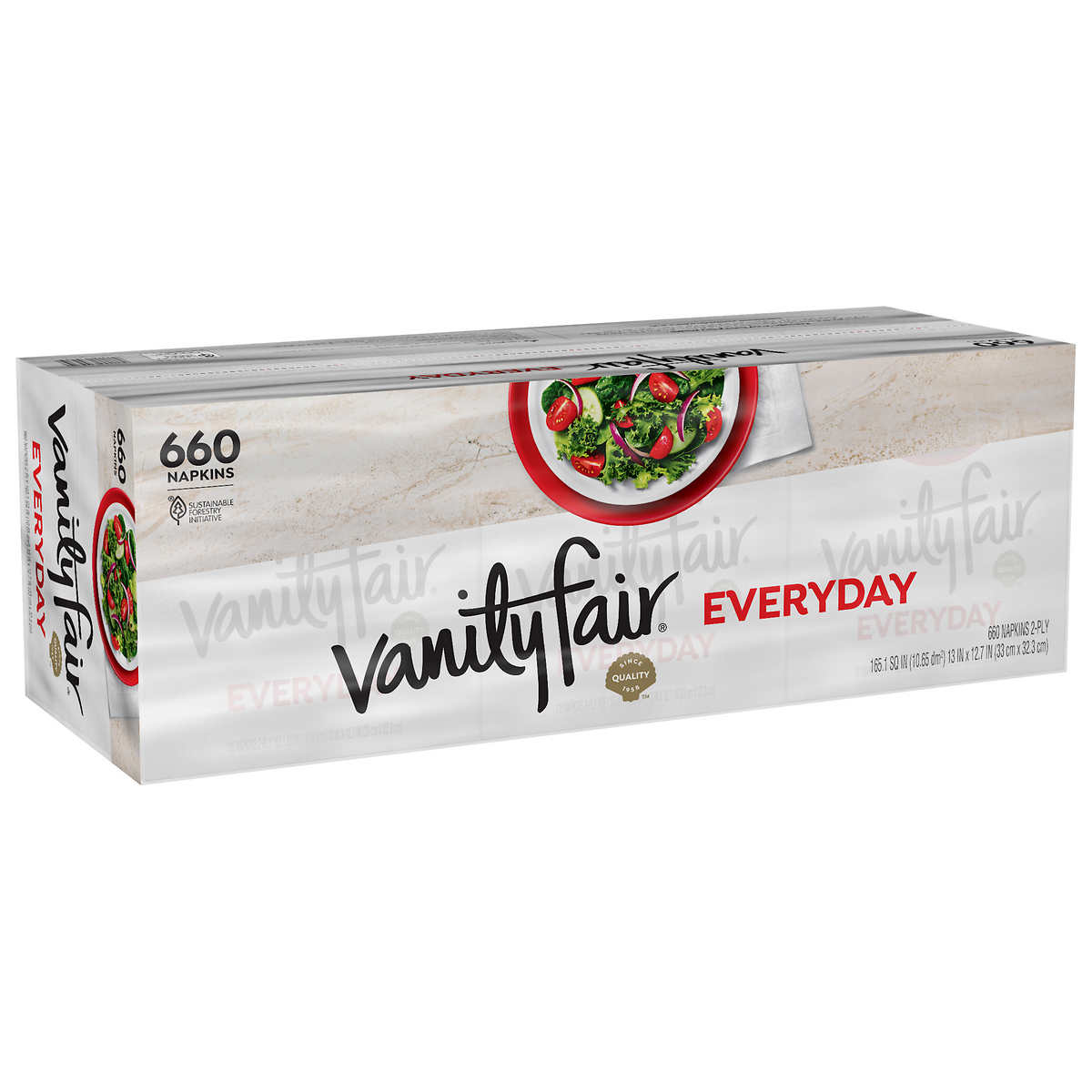 Vanity Fair Everyday Napkin 2 Ply 110 Count 6 Pack