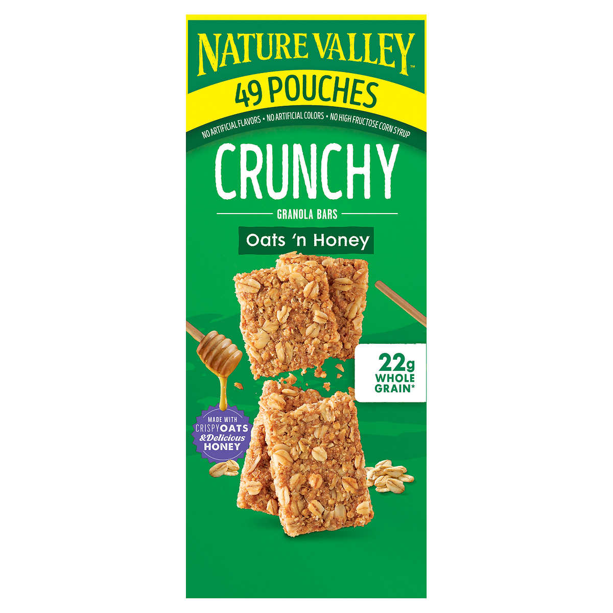 Nature Valley Crunchy Granola Bar Oats N Honey 1 49 Oz 49 Count Costco