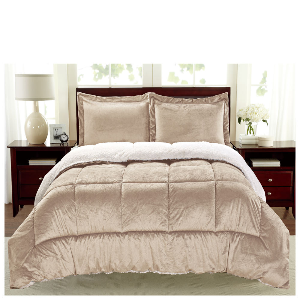 Sherpa Faux Suede Comforter Set Figi S Gallery