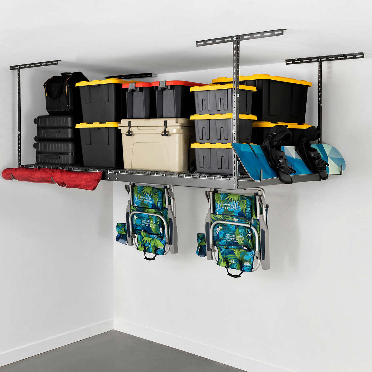 Saferacks 4 Ft X 8 Ft Overhead Garage Storage Rack And