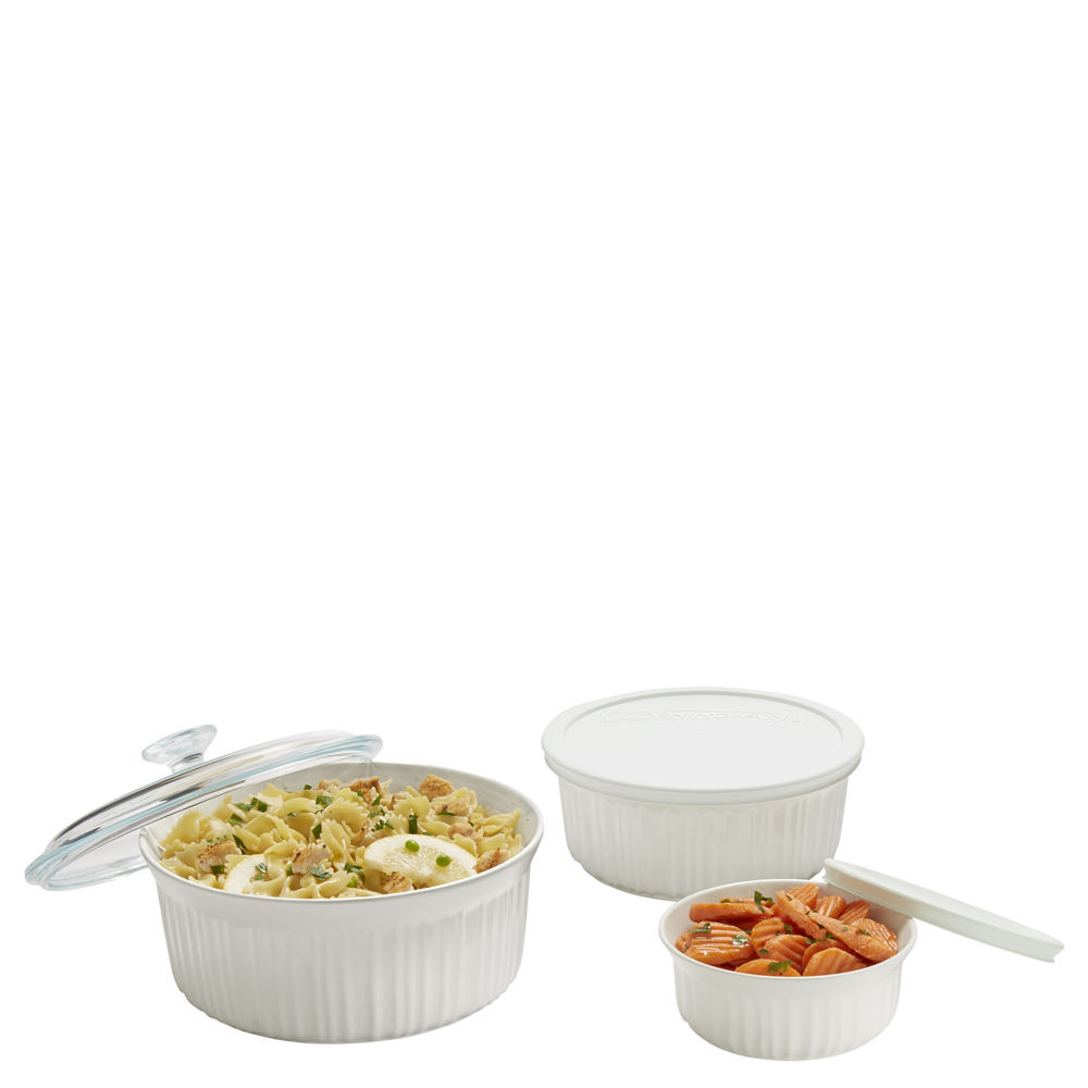 Corningware french white 6 piece clearance set