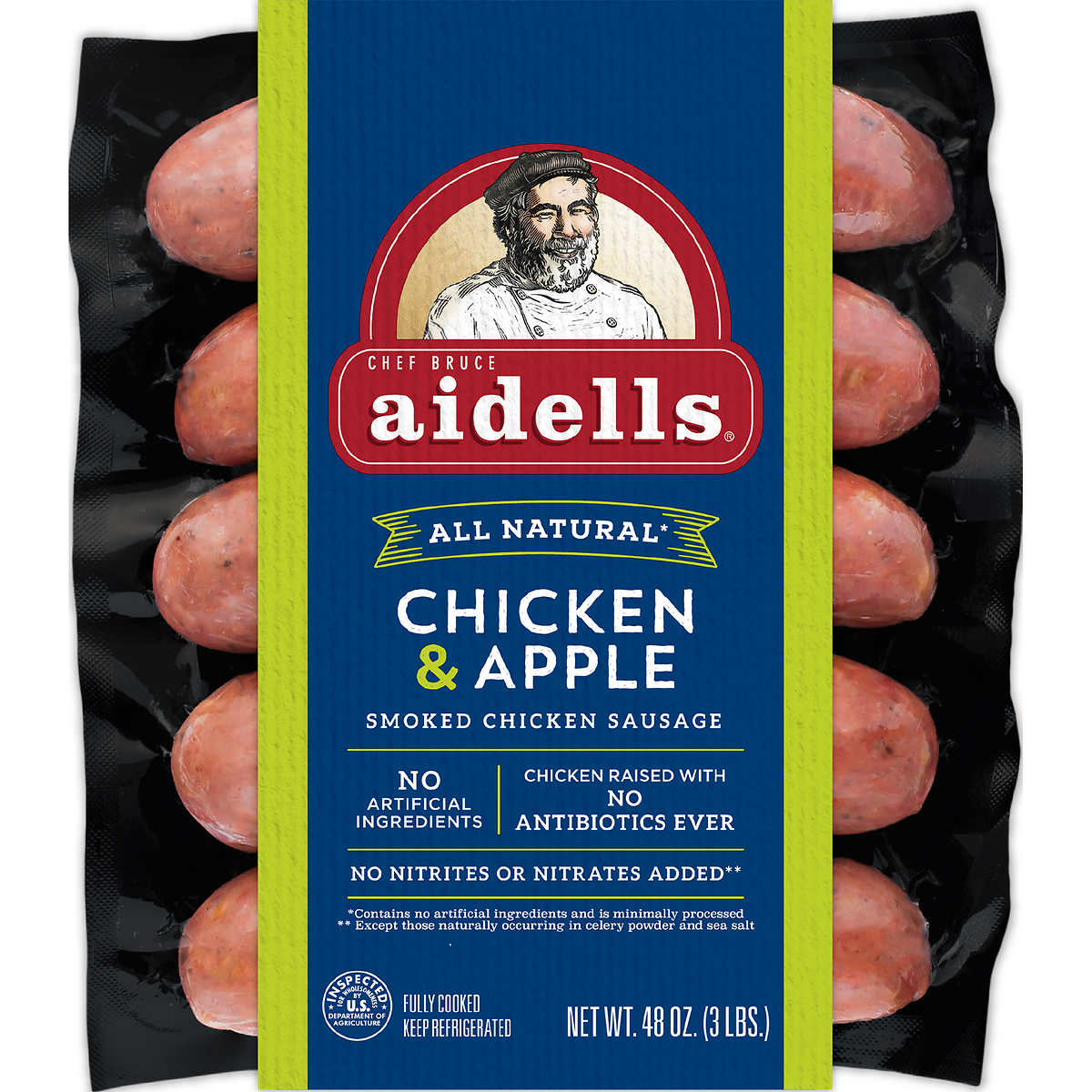 Aidells Smoked Chicken Sausage Chicken Apple 3 Lbs Costco