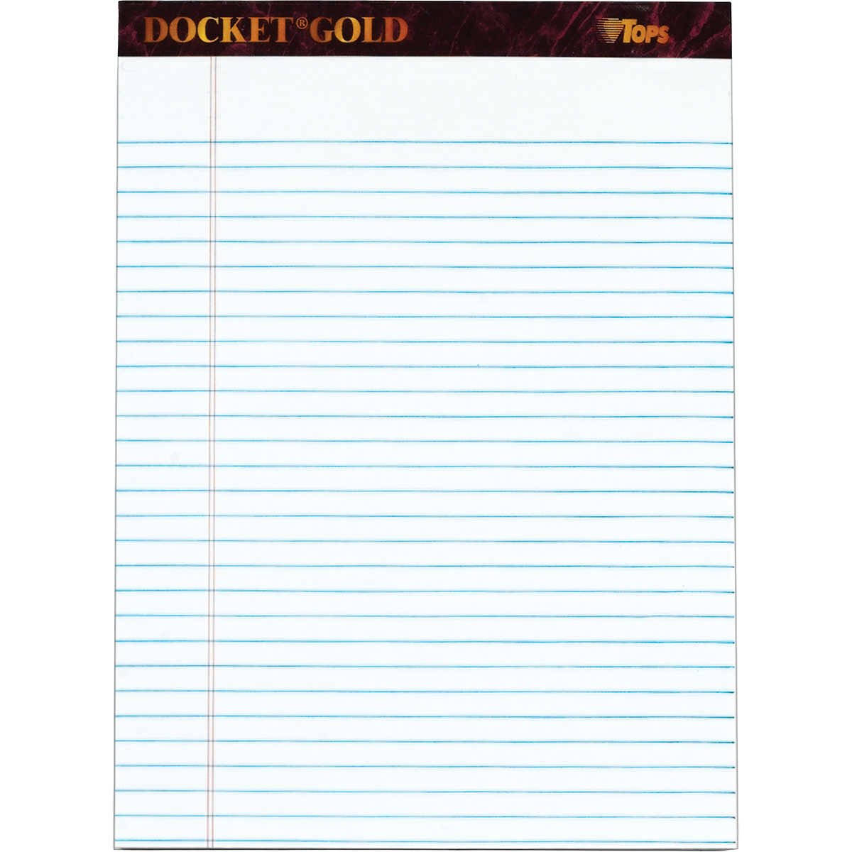 Tops Docket Gold Notepad Legal Ruled White 8 1 2 X 11 3 4 50 Sheets 12 Pads Costco