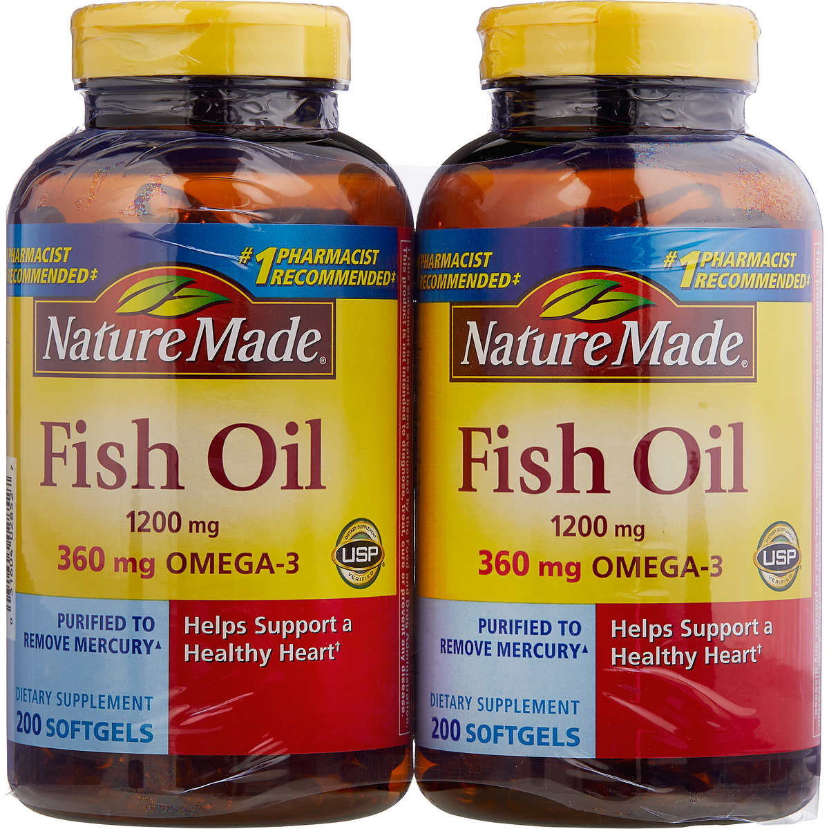 Pelagic Synes Supermarked Nature Made Fish Oil, 1200 mg, 400 ct | Costco