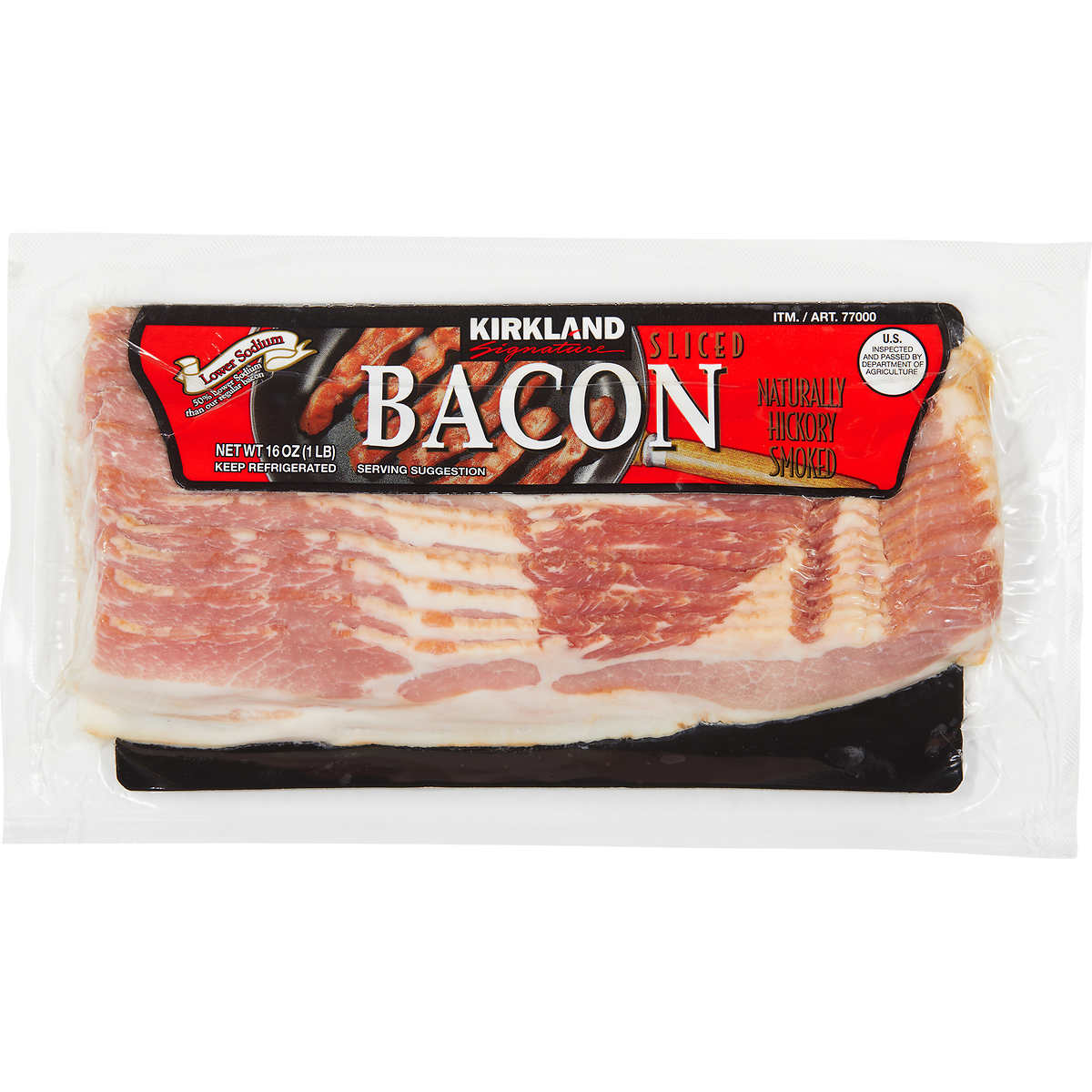 Kirkland Signature Bacon Low Salt Sliced 1 Lb 4 Ct Costco