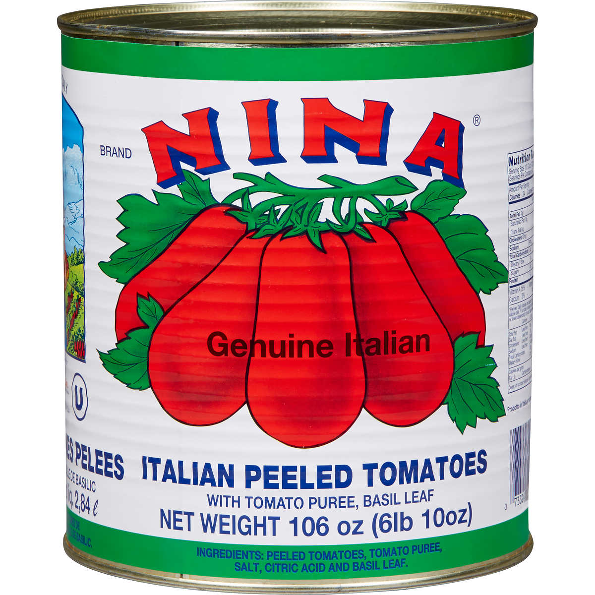 Nina Imported Italian Peeled Tomatoes 106 Oz