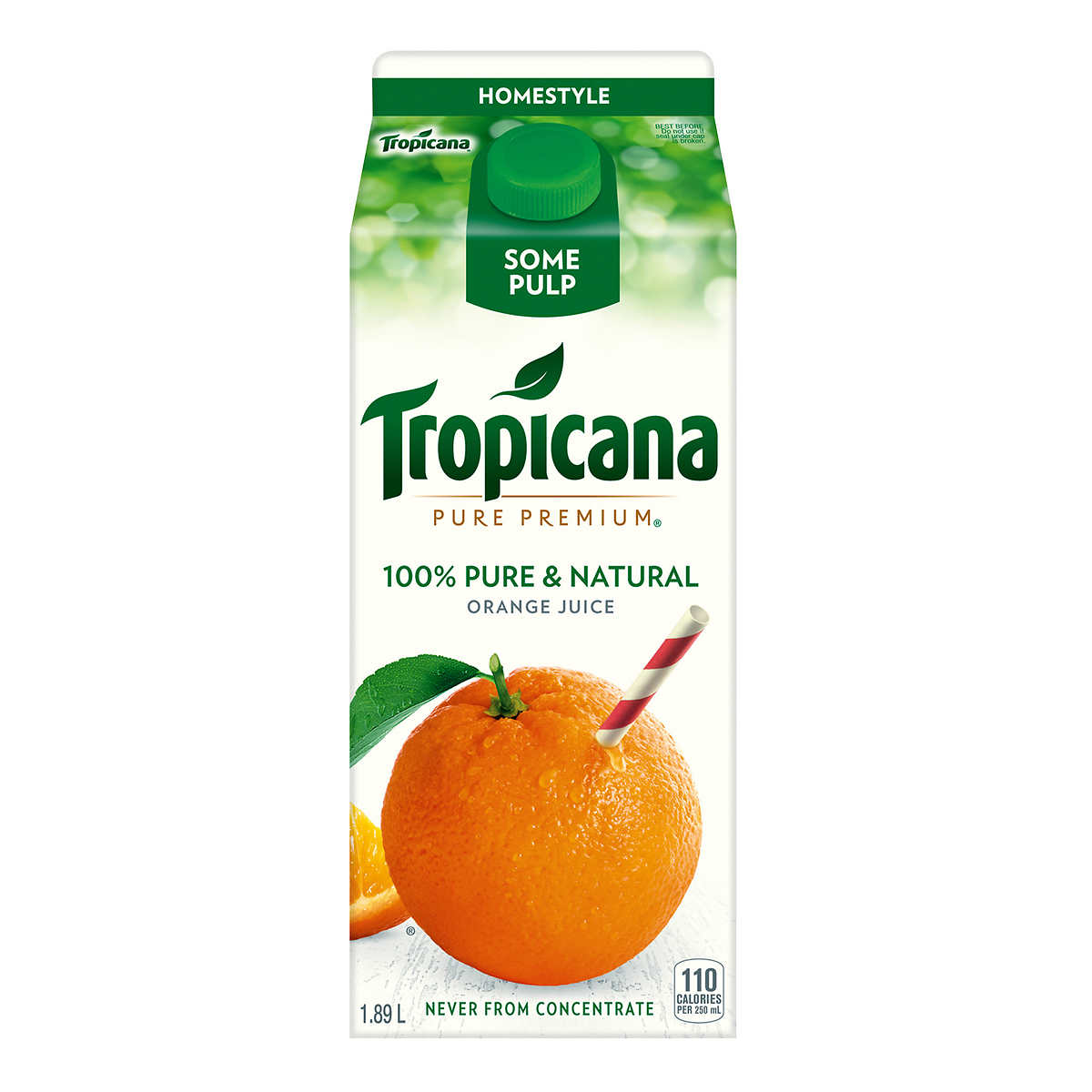 Tropicana Pure Premium Homestyle Orange Juice 4 1 L Costco