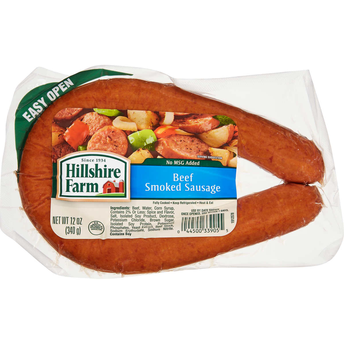 Hillshire Farm Beef Smoked Sausage 12 Oz Pkg 4 Ct