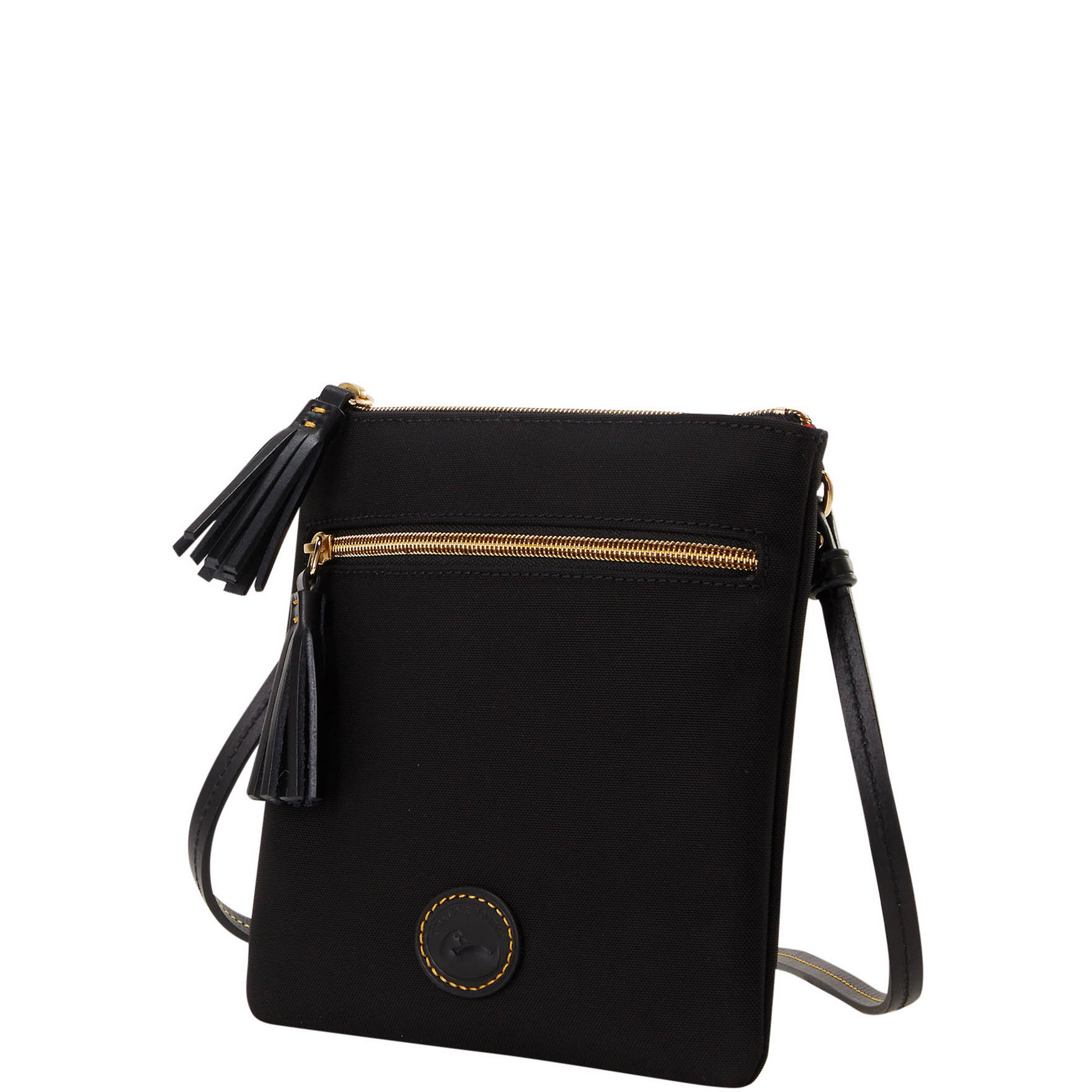 Dooney & Bourke Nylon Double Zip Tassel Crossbody