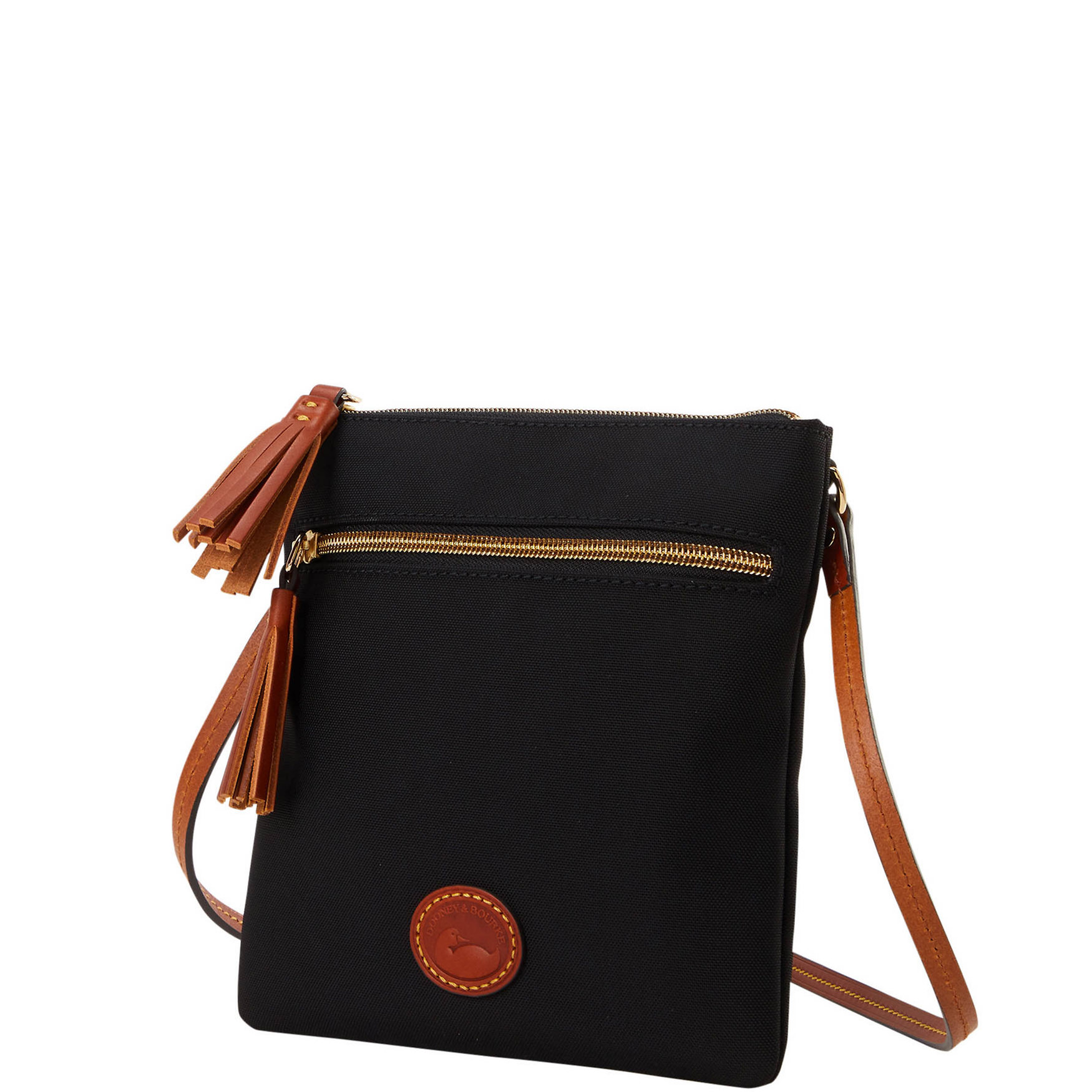 Dooney & Bourke Nylon Double Zip Tassel Crossbody