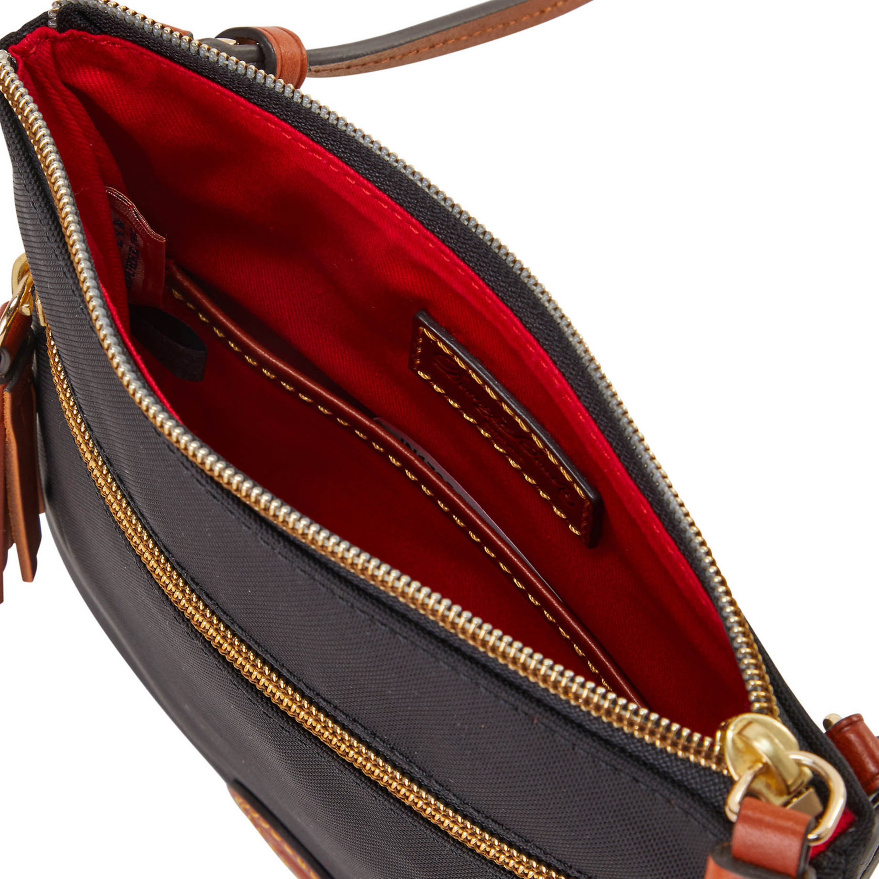 Dooney & Bourke Nylon Double Zip Tassel Crossbody