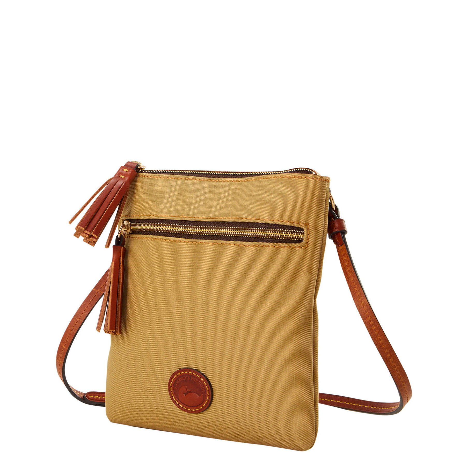 Dooney & Bourke Nylon Double Zip Tassel Crossbody