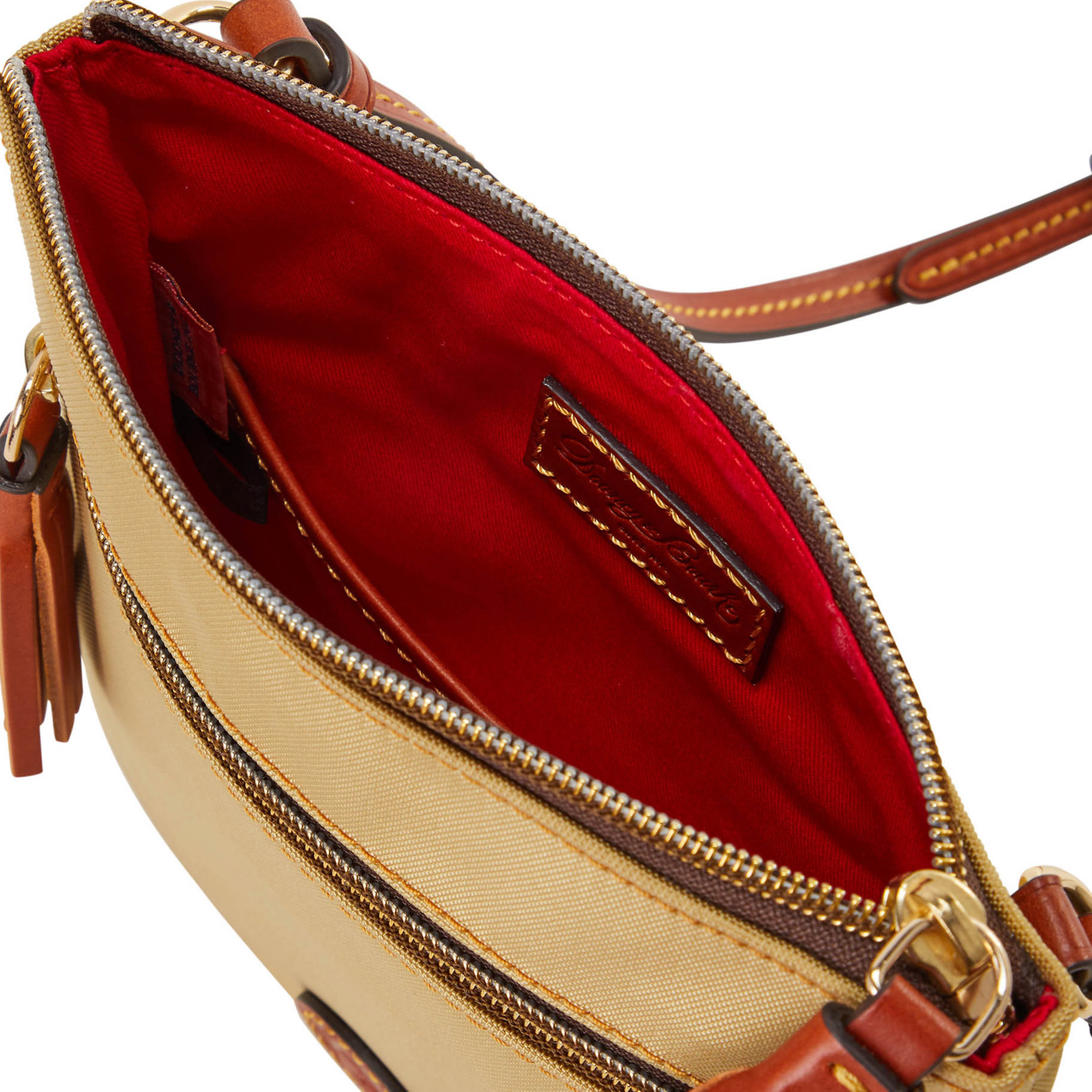 Dooney & Bourke Nylon Double Zip Tassel Crossbody