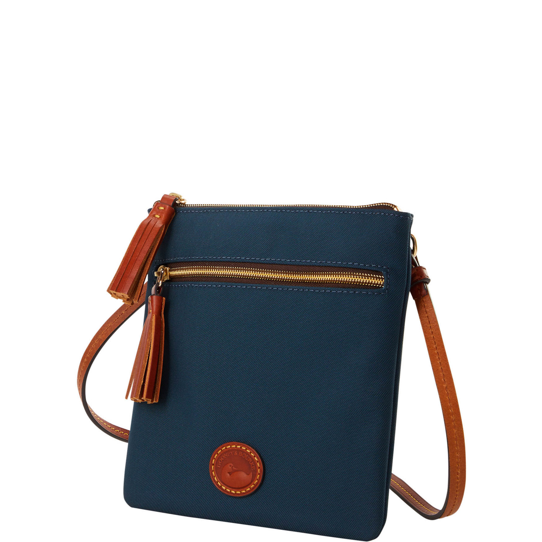 Dooney & Bourke Nylon Double Zip Tassel Crossbody