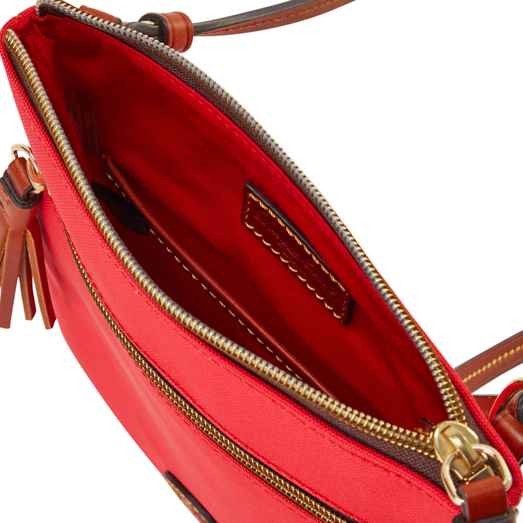 Dooney & Bourke Nylon Double Zip Tassel Crossbody