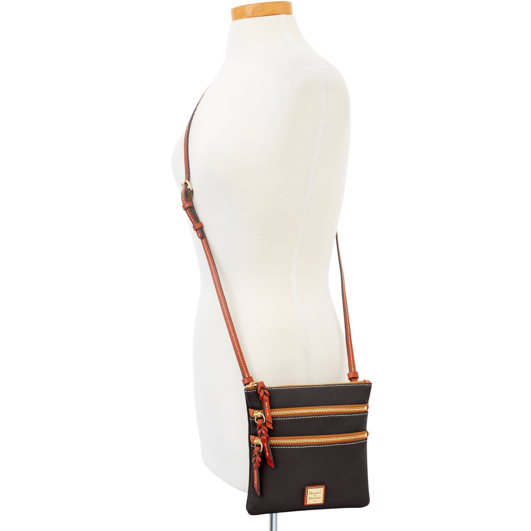 Dooney & Bourke Pebble Grain North South Triple Zip