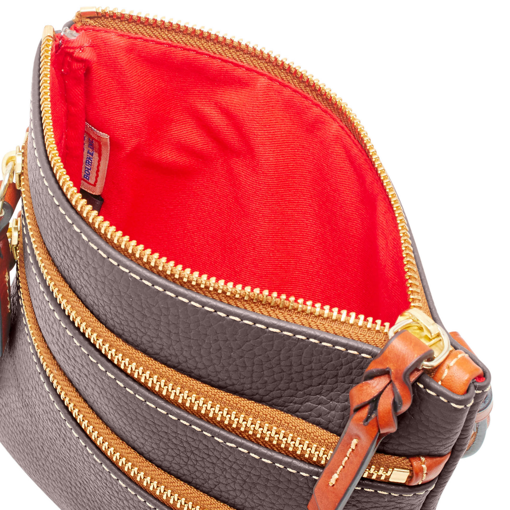 Dooney & Bourke Pebble Grain North South Triple Zip