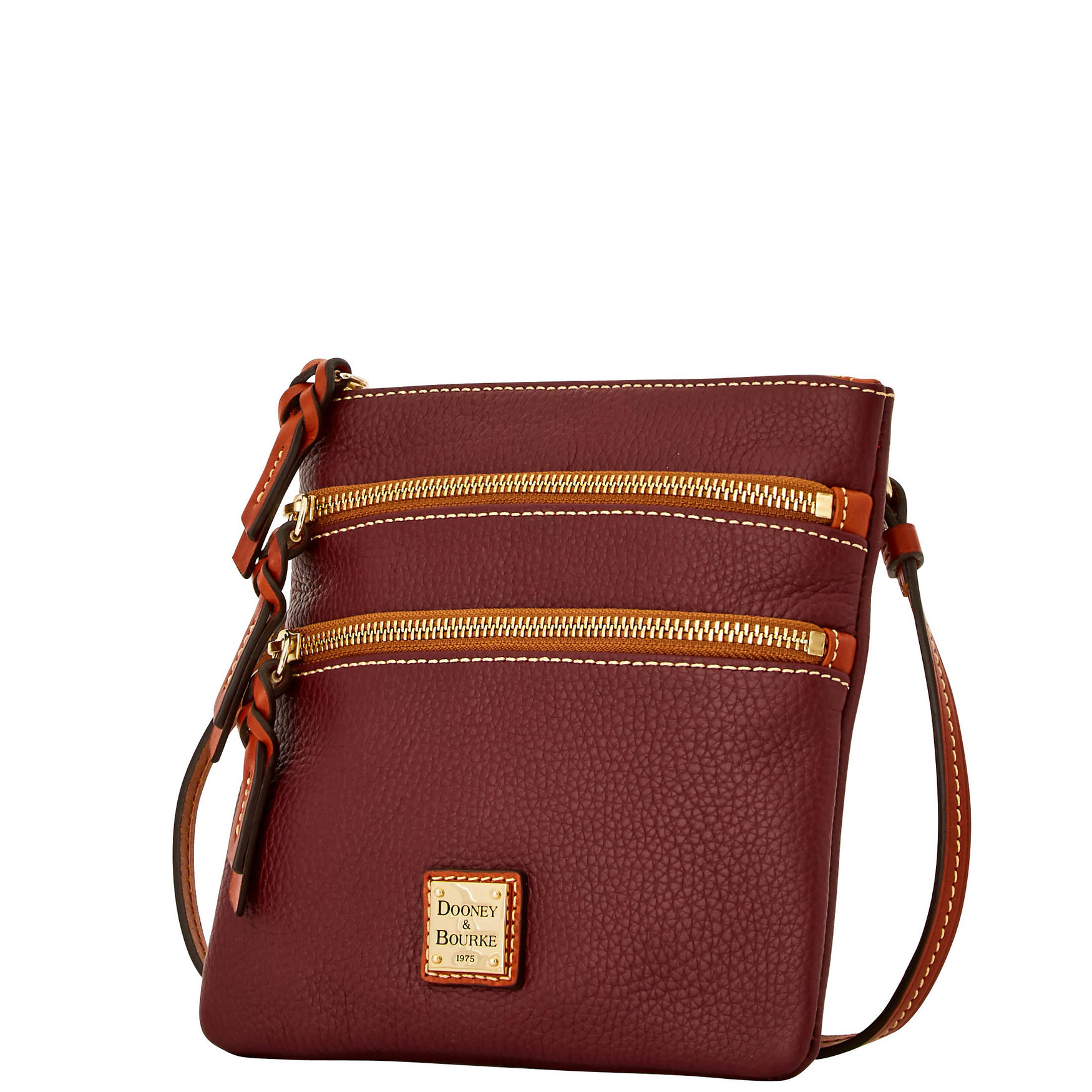 Dooney & Bourke Pebble Grain North South Triple Zip