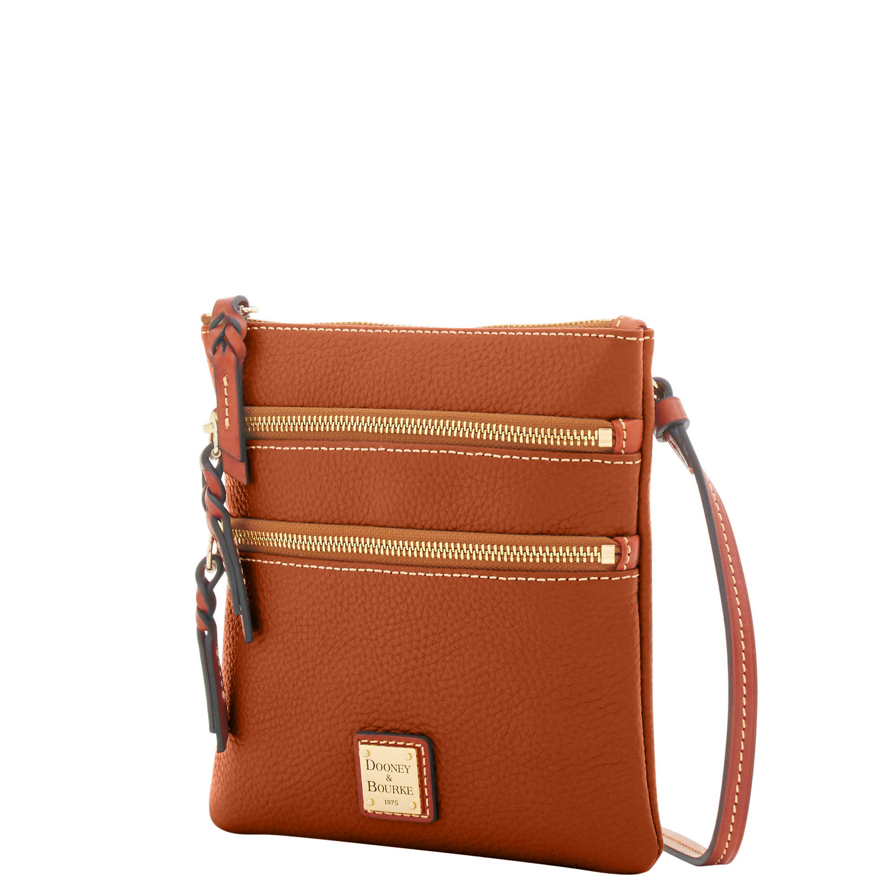 Dooney & Bourke Pebble Grain North South Triple Zip