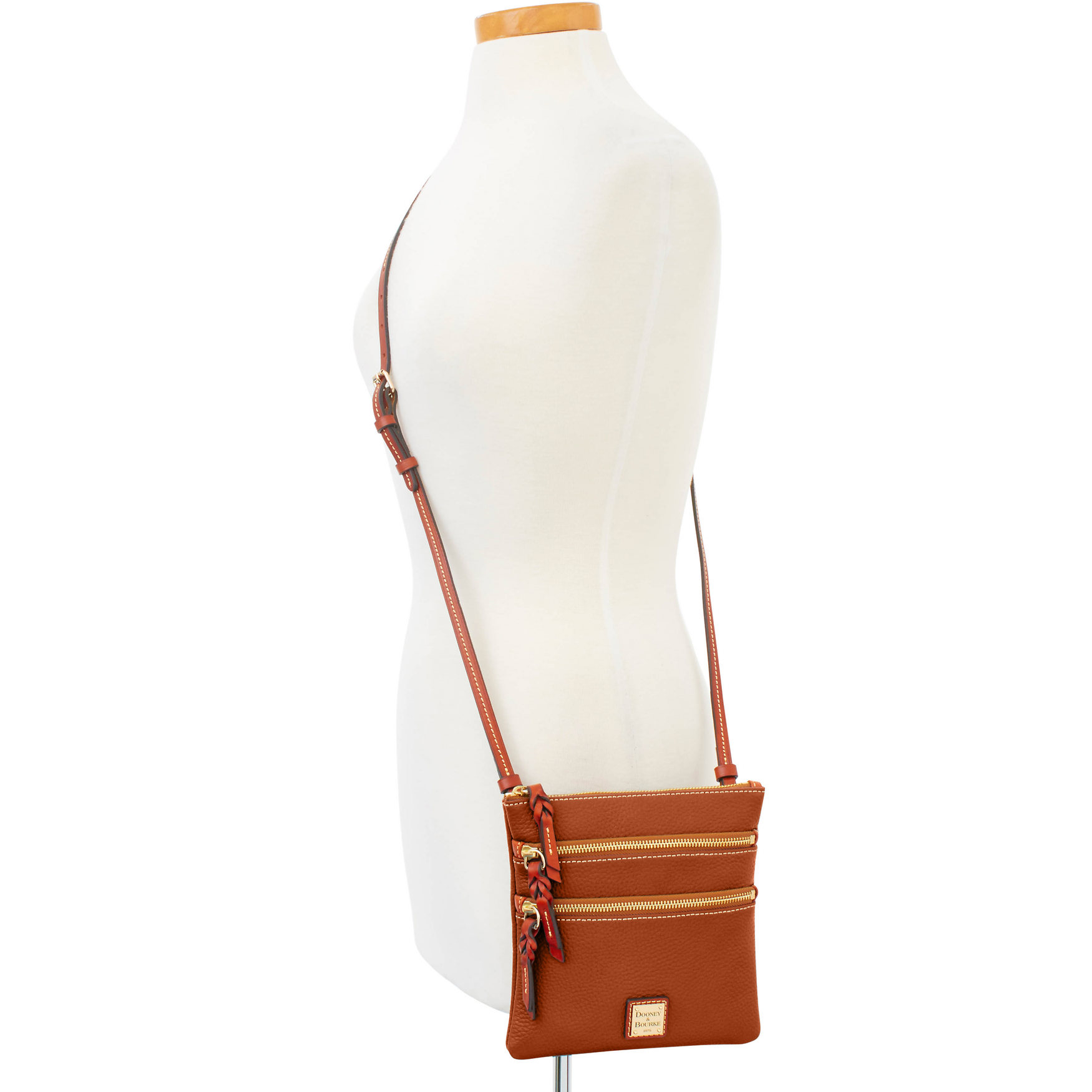 Dooney & Bourke Pebble Grain North South Triple Zip