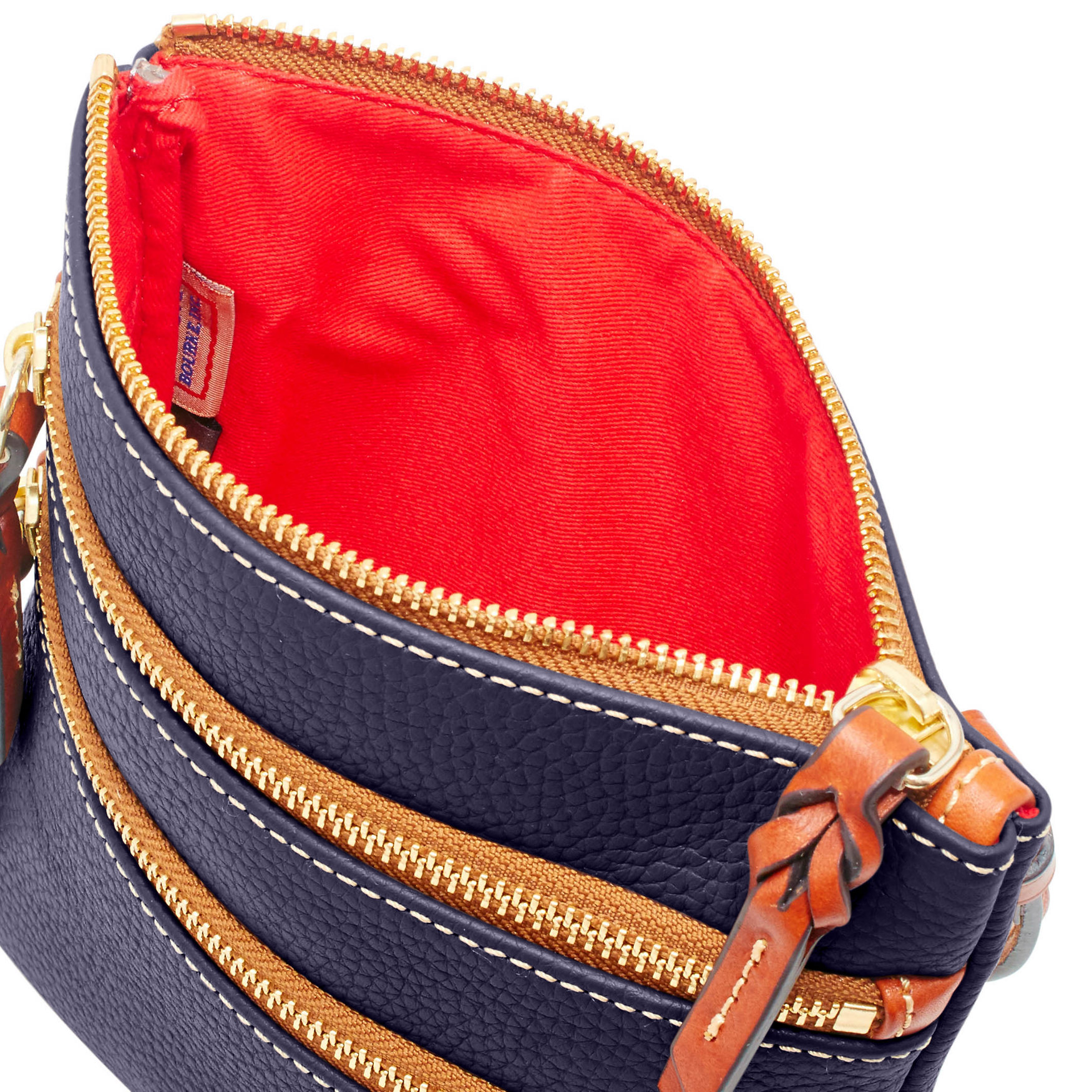 Dooney & Bourke Pebble Grain North South Triple Zip