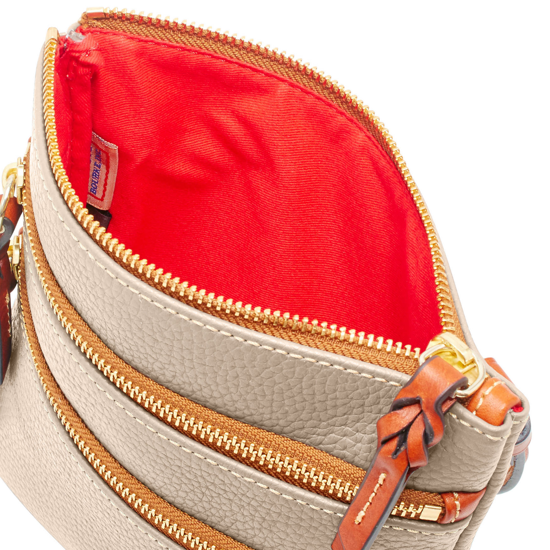 Dooney & Bourke Pebble Grain North South Triple Zip