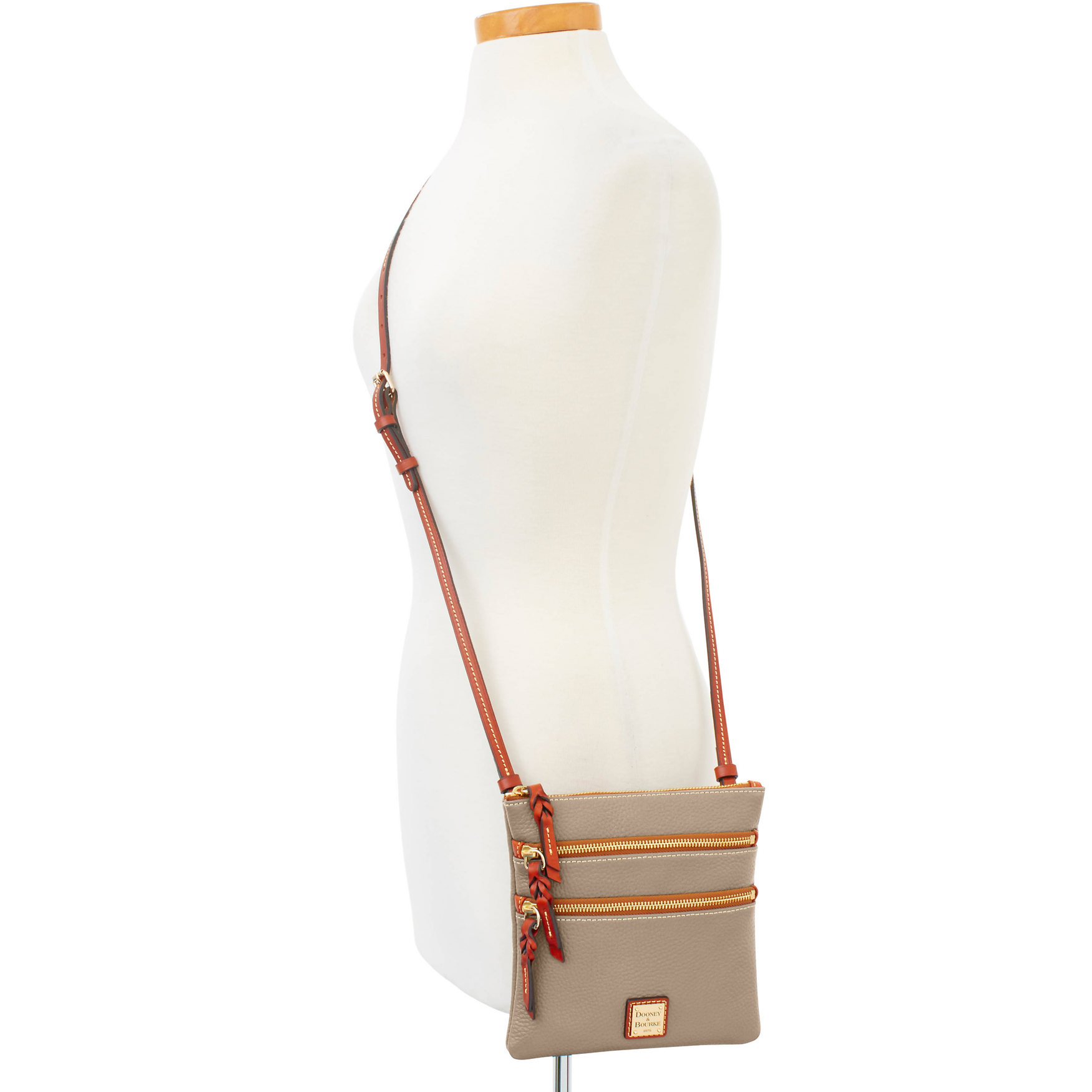 Dooney & Bourke Pebble Grain North South Triple Zip