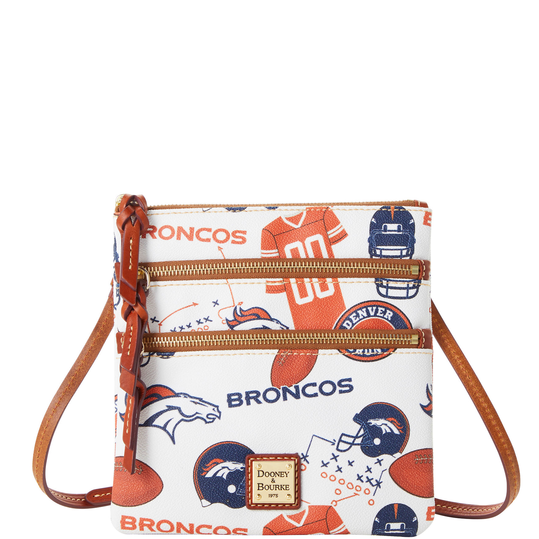 Dooney & Bourke NFL Broncos N S Triple Zip Crossbody