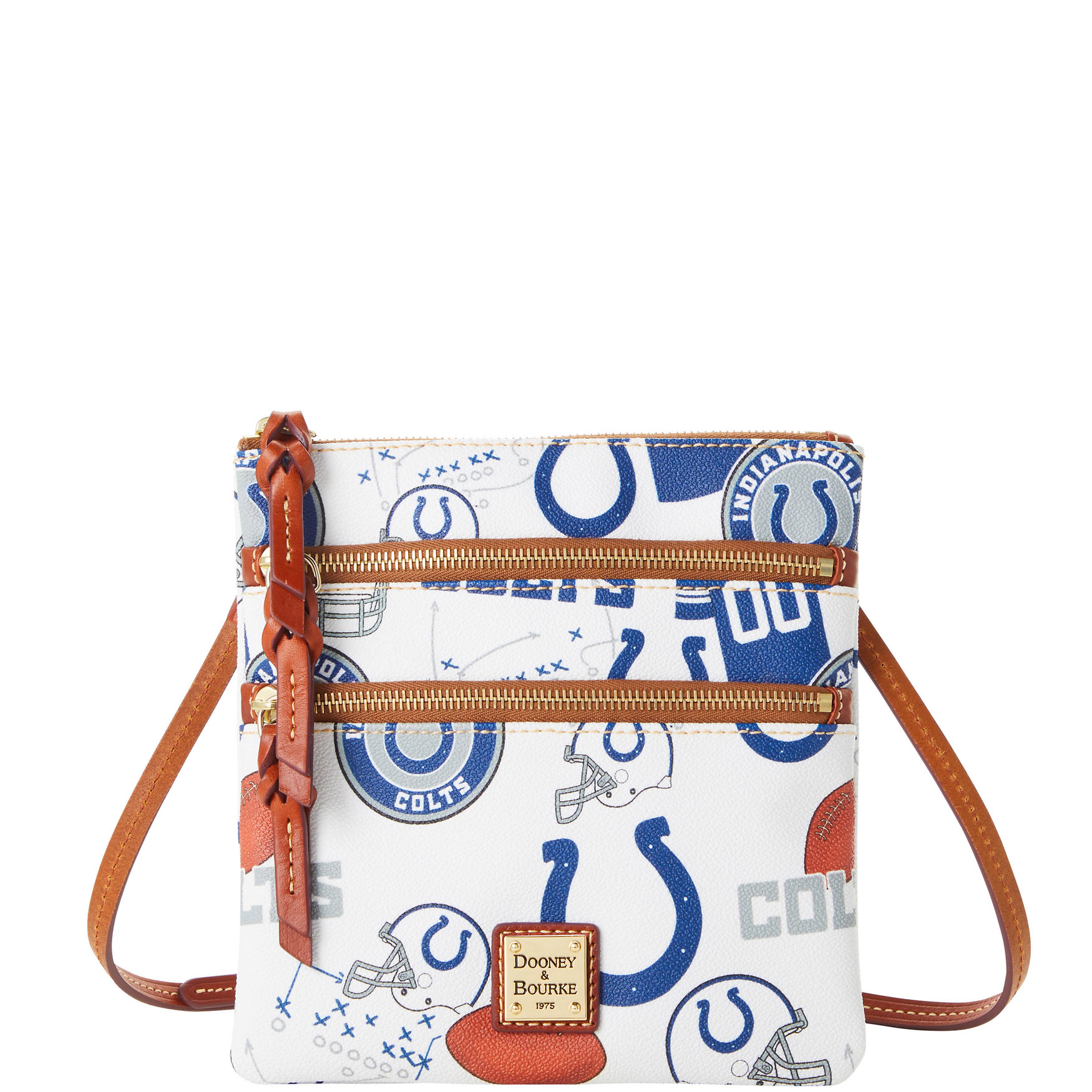 Dooney & Bourke NFL Colts N S Triple Zip Crossbody
