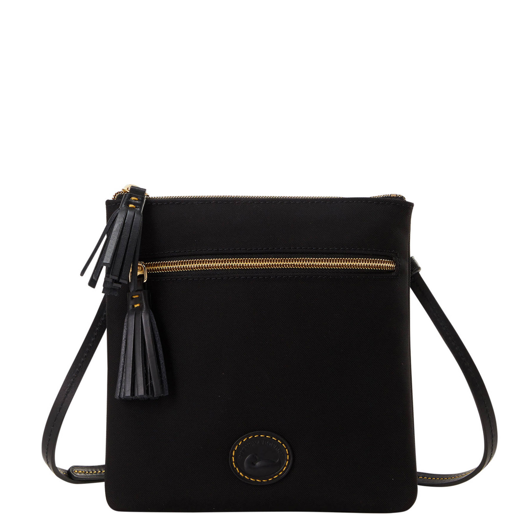 Dooney & Bourke Nylon Double Zip Tassel Crossbody