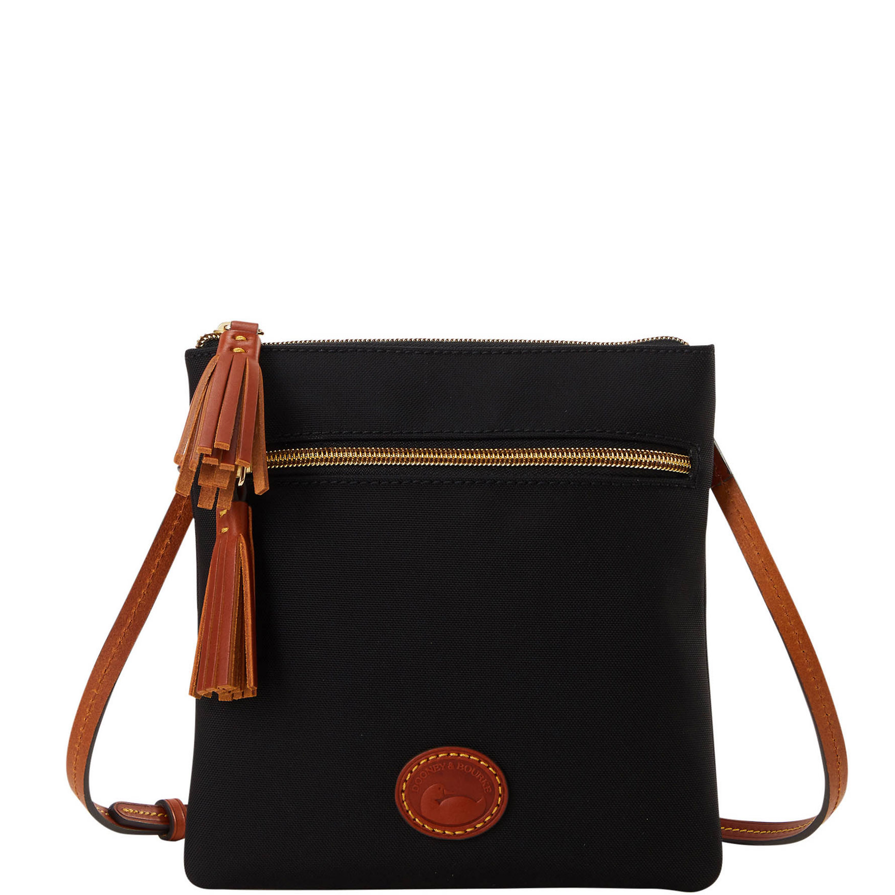 Dooney & Bourke Nylon Double Zip Tassel Crossbody