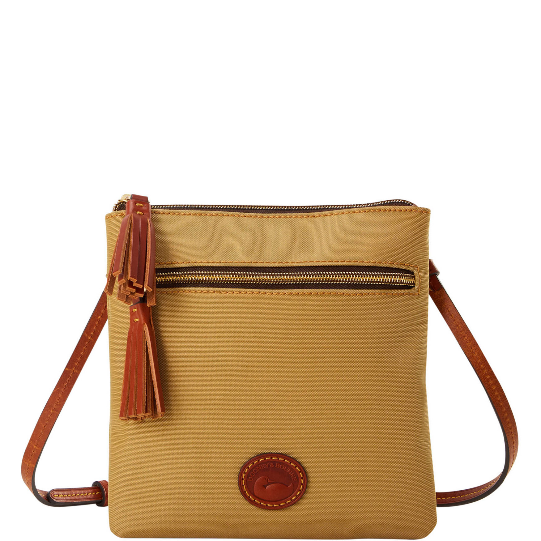 Dooney & Bourke Nylon Double Zip Tassel Crossbody