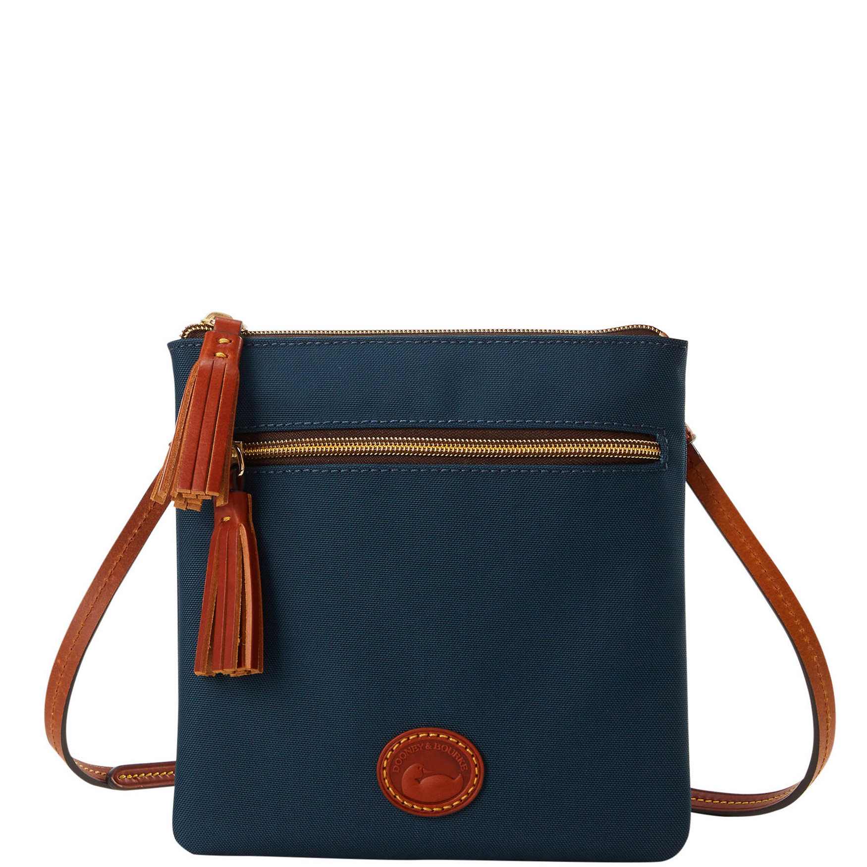 Dooney & Bourke Nylon Double Zip Tassel Crossbody