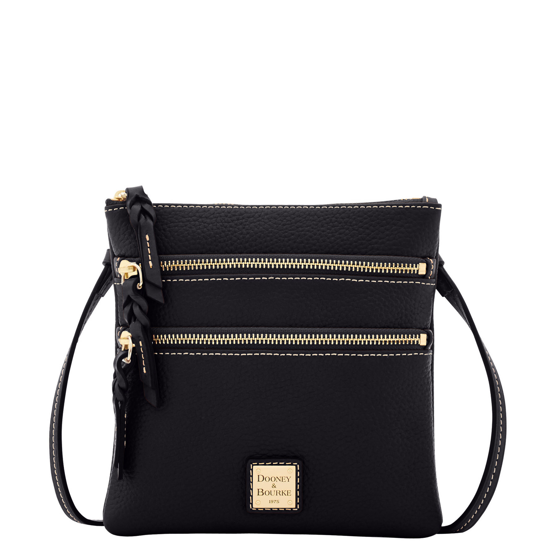 Dooney & Bourke Pebble Grain North South Triple Zip