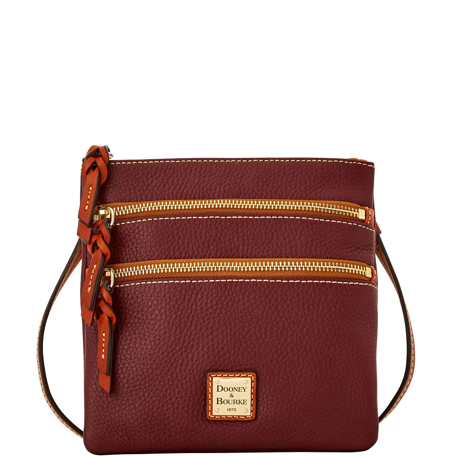 Dooney & Bourke Pebble Grain North South Triple Zip