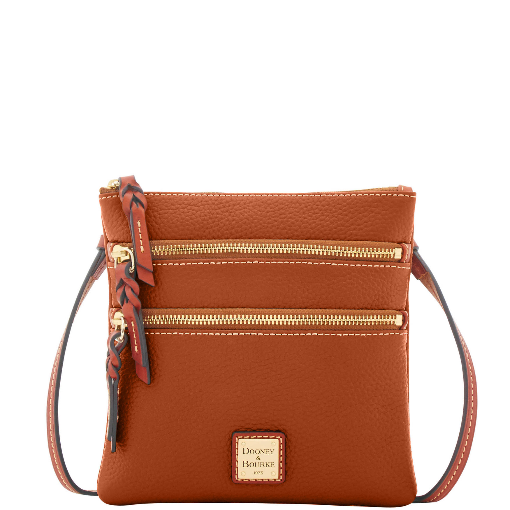 Dooney & Bourke Pebble Grain North South Triple Zip