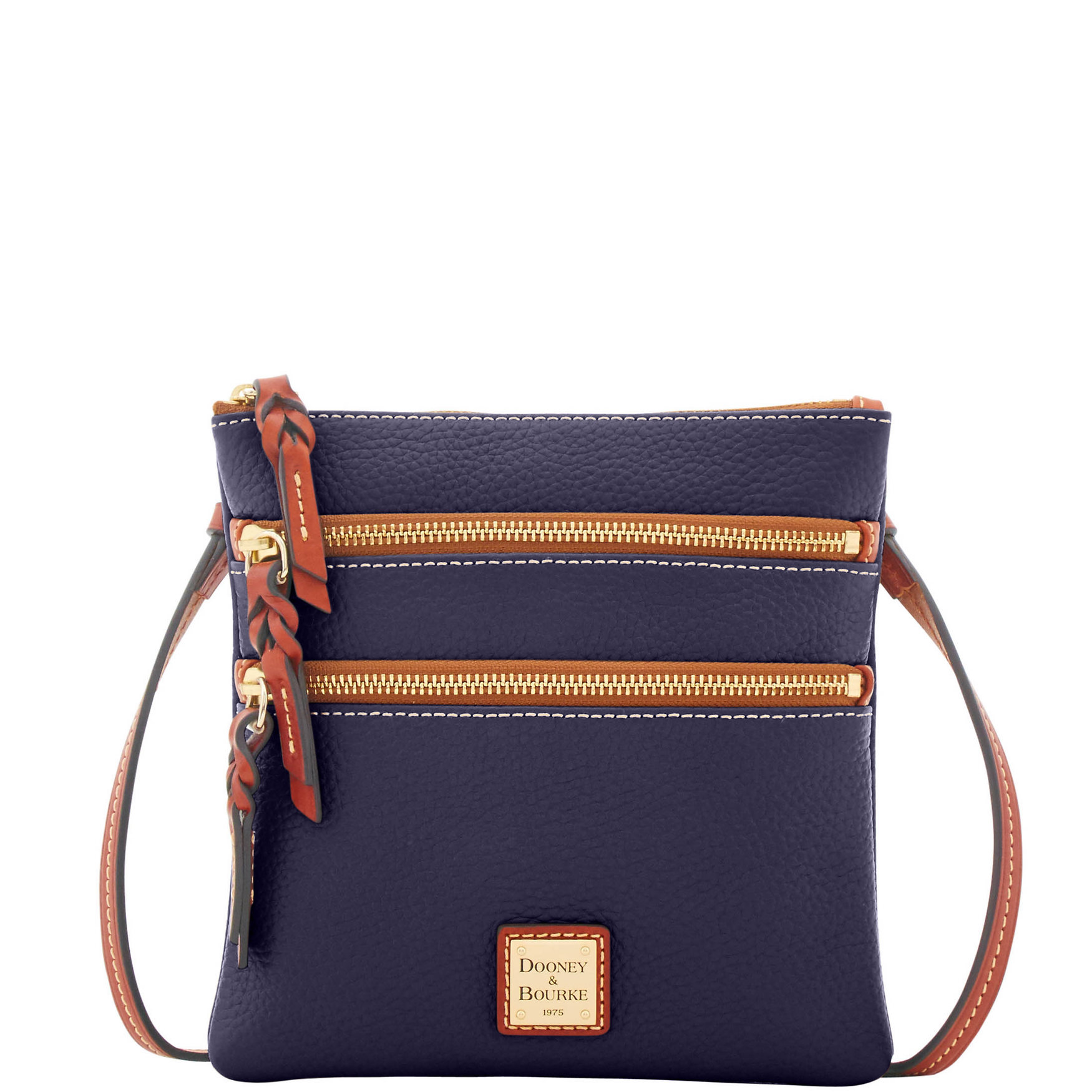 Dooney & Bourke Pebble Grain North South Triple Zip