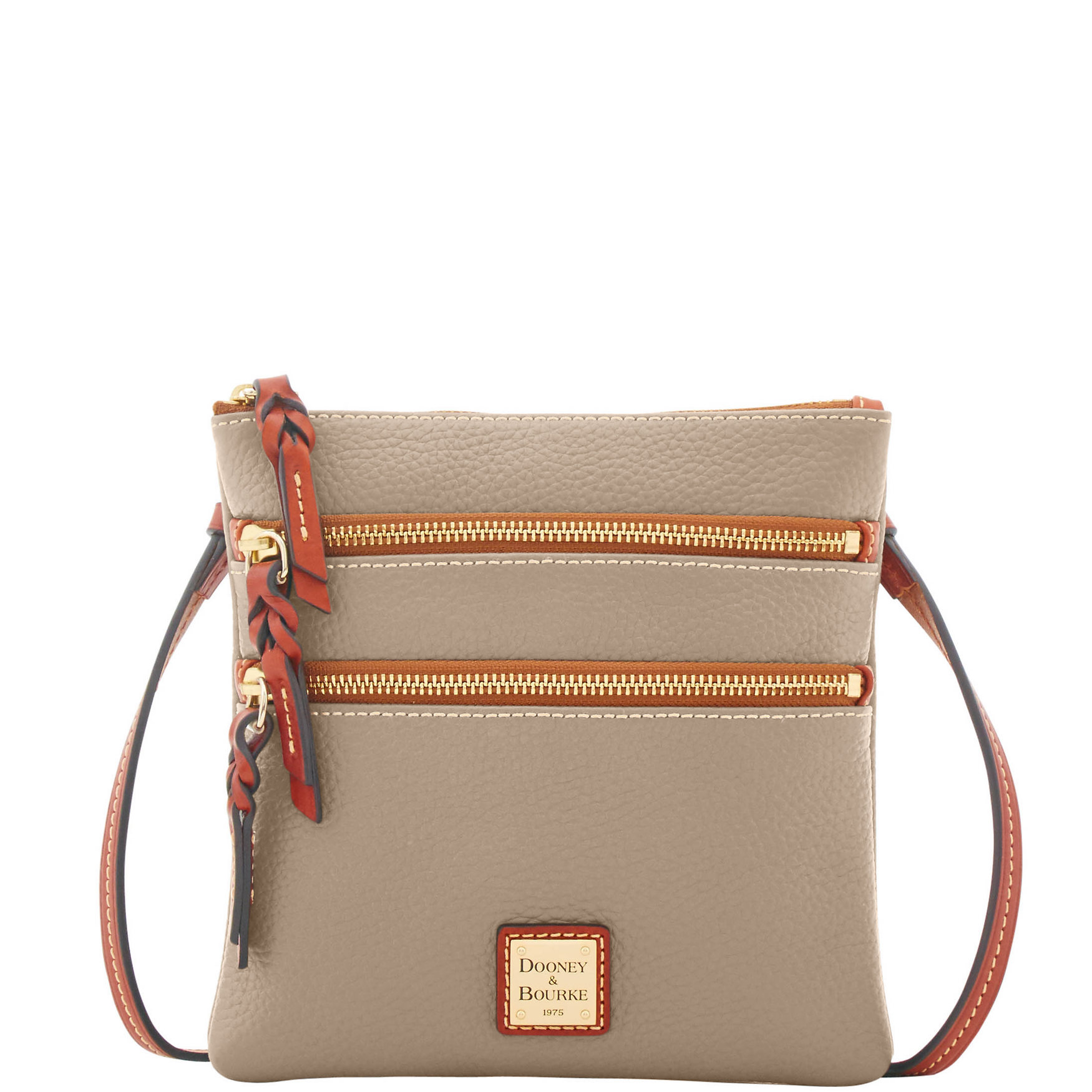 Dooney & Bourke Pebble Grain North South Triple Zip