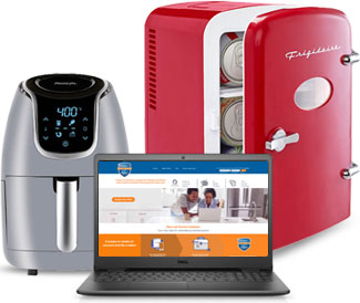 Picture of Computer, Air Fryer, and Mini Fridge