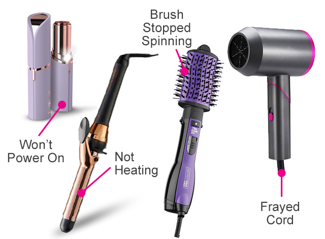 Picture of hair dryer and hair clipper.
