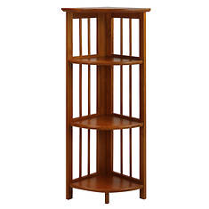 Casual Home 4-Shelf Corner Folding Bookcase