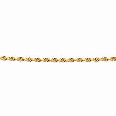 20" 10K Gold Glitter Rope Chain 