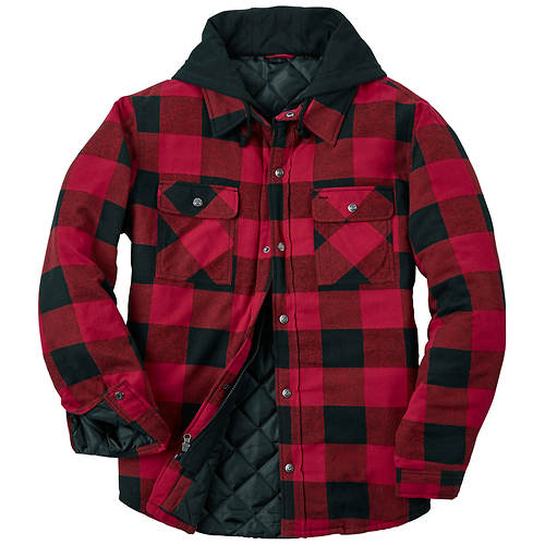Men's Hooded Flannel Shirt Jacket | Stoneberry