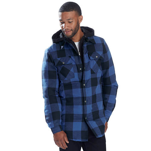 Men's Hooded Flannel Shirt Jacket | Stoneberry