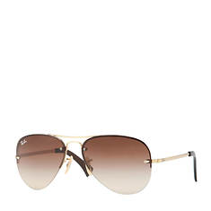 Ray-Ban Rimless Aviator Gold Sunglasses