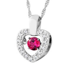 Heart Glimmer CZ Necklace (Women's)