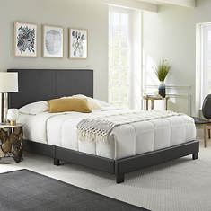 Aries Queen Faux Leather Platform Bed