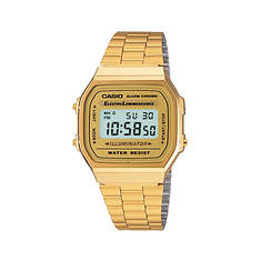 Casio Unisex Vintage Digital Gold-Tone Bracelet Watch