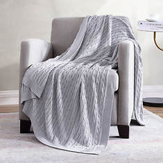 Oak 100% Cotton Cable Knitted Throw